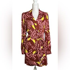 NWOT Farm Rio Size Small Toucanissimo Abstract Print Wrap Dress